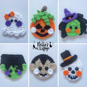 Crochet Pattern - INSTANT PDF DOWNLOAD - Pattern - Halloween - Halloween Minis - Nellas Cottage - Crochet Patterns - Halloween Patterns
