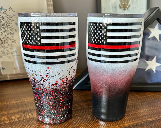 Featured listing image: IDAHO FIREFIGHTER FUNDRAISER - 100% Proceeds Donated - Be The Light Project - Red Line Tumblers - Idaho Fire Fighters - Coeur D Alene Idaho