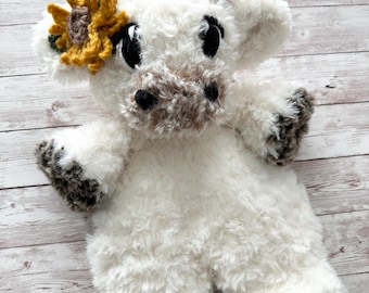 Marley Moo Pattern - INSTANT PDF DOWNLOAD - Crochet Snuggler Pattern - Crochet Cow Pattern - Pattern - Stuffed Animal - Nellas Cottage