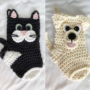 Crochet Pattern - INSTANT PDF DOWNLOAD - Crochet Stocking Pattern - Cat - Dog - Christmas Stocking - Pet Stockings - Nellas Cottage