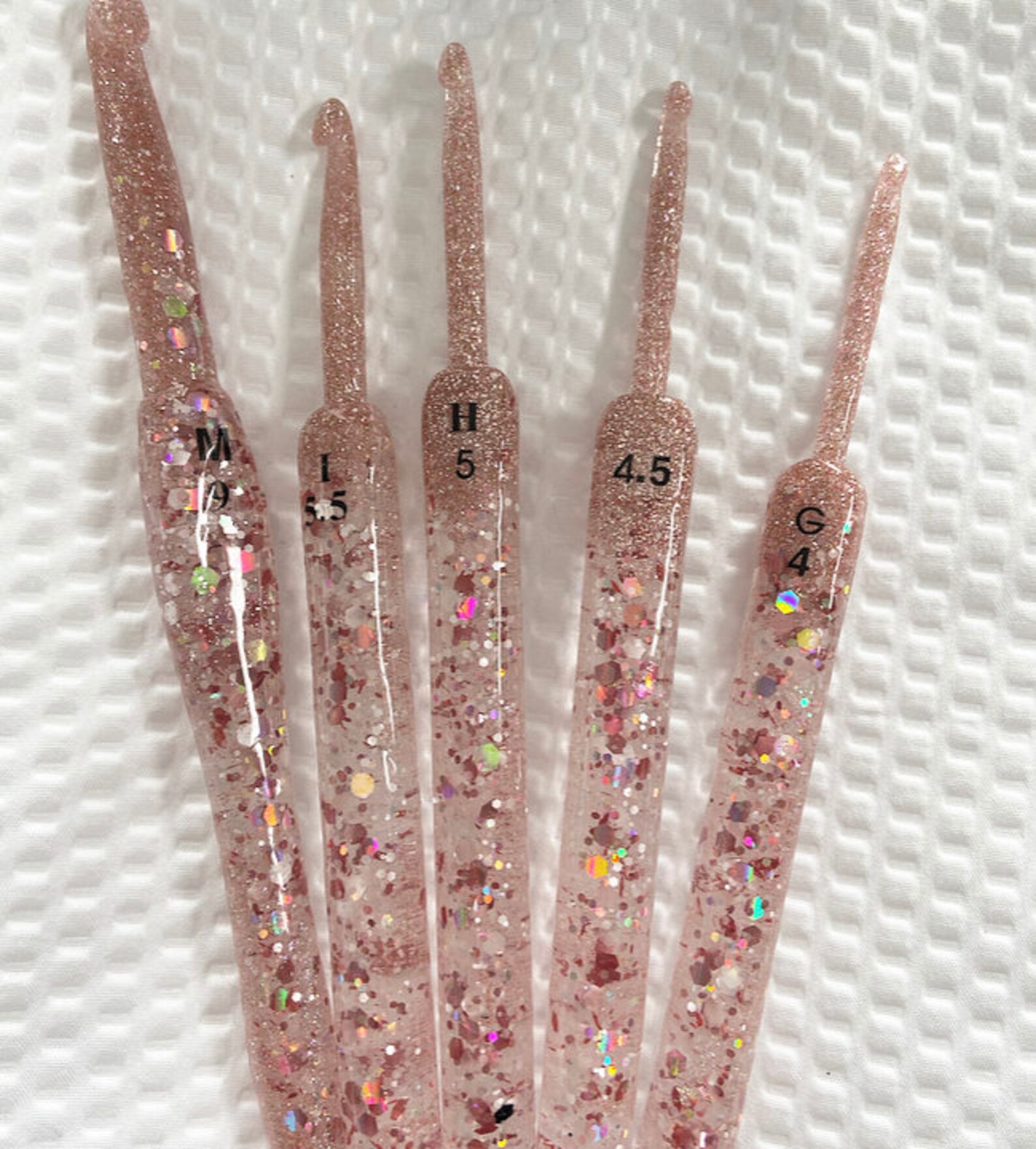 Resin Crochet Hook Acrylic Crochet Hook Glitter Crochet Etsy Ireland