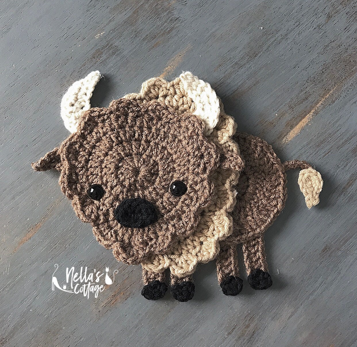 Crochet Pattern INSTANT PDF DOWNLOAD Buffalo Bison Boho Buffalo