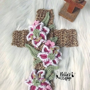 Crochet Pattern - INSTANT PDF DOWNLOAD - Crochet Cross - Easter - Easter Cross - Cross Applique - Cross of Love - Nella's Cottage - Crochet