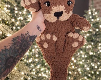 Handmade Crocheted Otter Snuggler