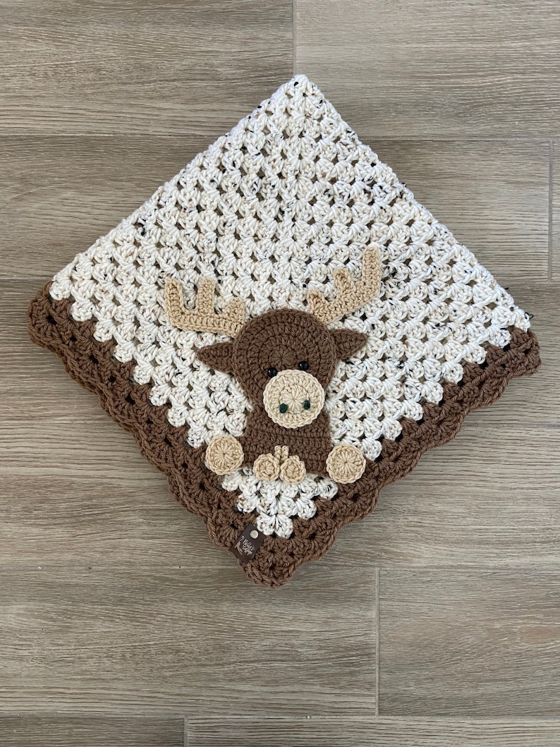 Blanket Moose Baby Blanket Crocheted Moose Blanket Baby Etsy
