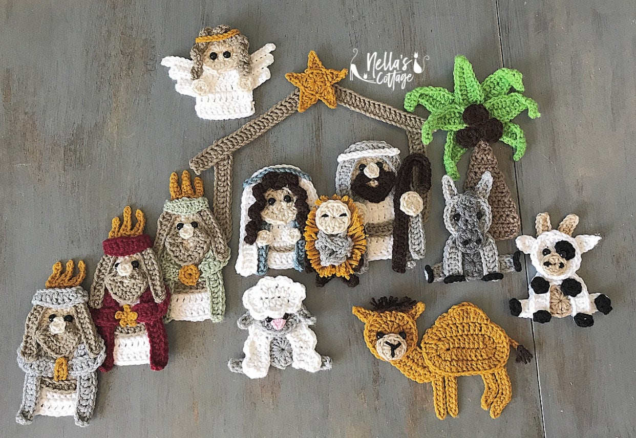 Crochet Pattern -INSTANT PDF DOWNLOAD - Nativity - Nativity Scene