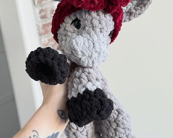 Crochet Donkey Snuggler - Donkey Plushie