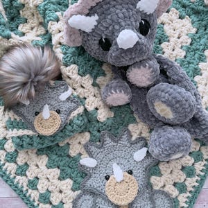 Crochet Dinosaur Baby Blanket