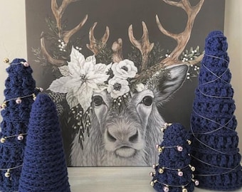 Crochet Pattern - INSTANT PDF DOWNLOAD - Crochet Tree Patterns - Crochet Cone Trees - Christmas Trees - Christmas Cone Tree - Nellas Cottage