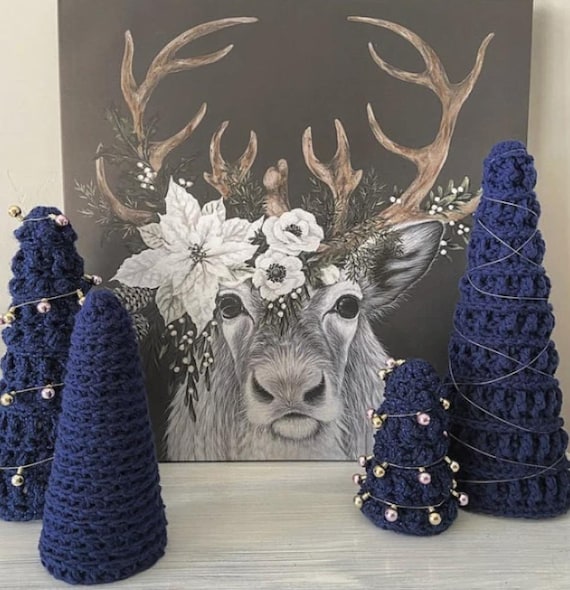 Crochet Tree Patterns – Beginner to Intermediate Christmas Cones (PDF Download)