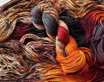 SMOKEY CIDER - Hand Dyed Merino Wool Yarn