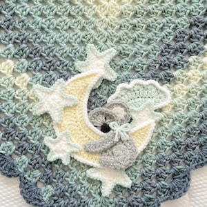 Manta de bebé a crochet - Manta de bebé - Manta de bebé hecha a mano - Manta de bebé a crochet - Manta de bebé Koala - Koala a crochet