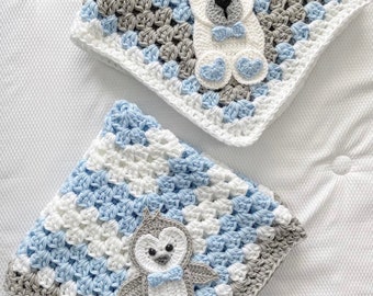 Crochet Baby Blanket - Baby Blanket - Handmade Baby Blanket - Baby Bear Blanket - Crocheted Baby Blanket - Baby Bear