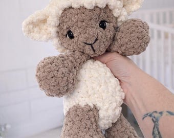 Handmade Crocheted Lamb Snuggler
