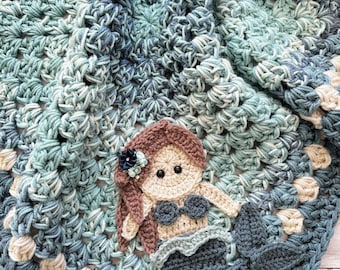 Blanket - Mermaid Baby Blanket - Crocheted Mermaid Blanket - Baby Blanket - Mermaid Blanket - Crocheted Baby Blanket -Mermaid