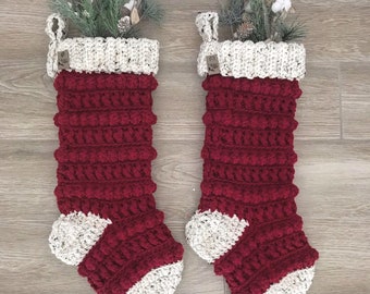 Burgundy/Oatmeal Classic Amara Stocking