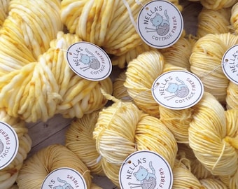 DUCKLING - Hand Dyed Yarn - Nellas Cottage - Hand Dyed Fiber - Fiber Yarns - Yarn - Maker - Crochet - Knit - Knitting