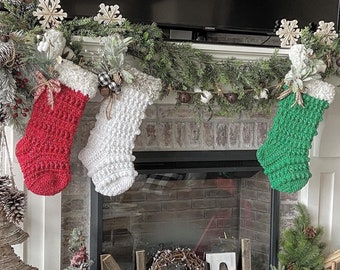 Amara Luxury Crocheted Christmas Stocking