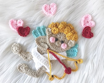 Crochet Pattern - Instant PDF DOWNLOAD - Crochet Cupid - Valentines Day - Crochet - Pattern - Cupid - Cherub - Hearts - Xoxo - Love