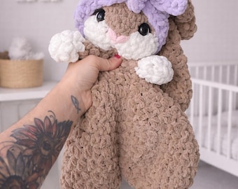 Crocheted Bunny Plushie - Stuffed Animals - Nellas Cottage - Bunny Toy - Baby Bunny - Bunny Plushie - Bunnie Amigurumi - Crochet - Handmade