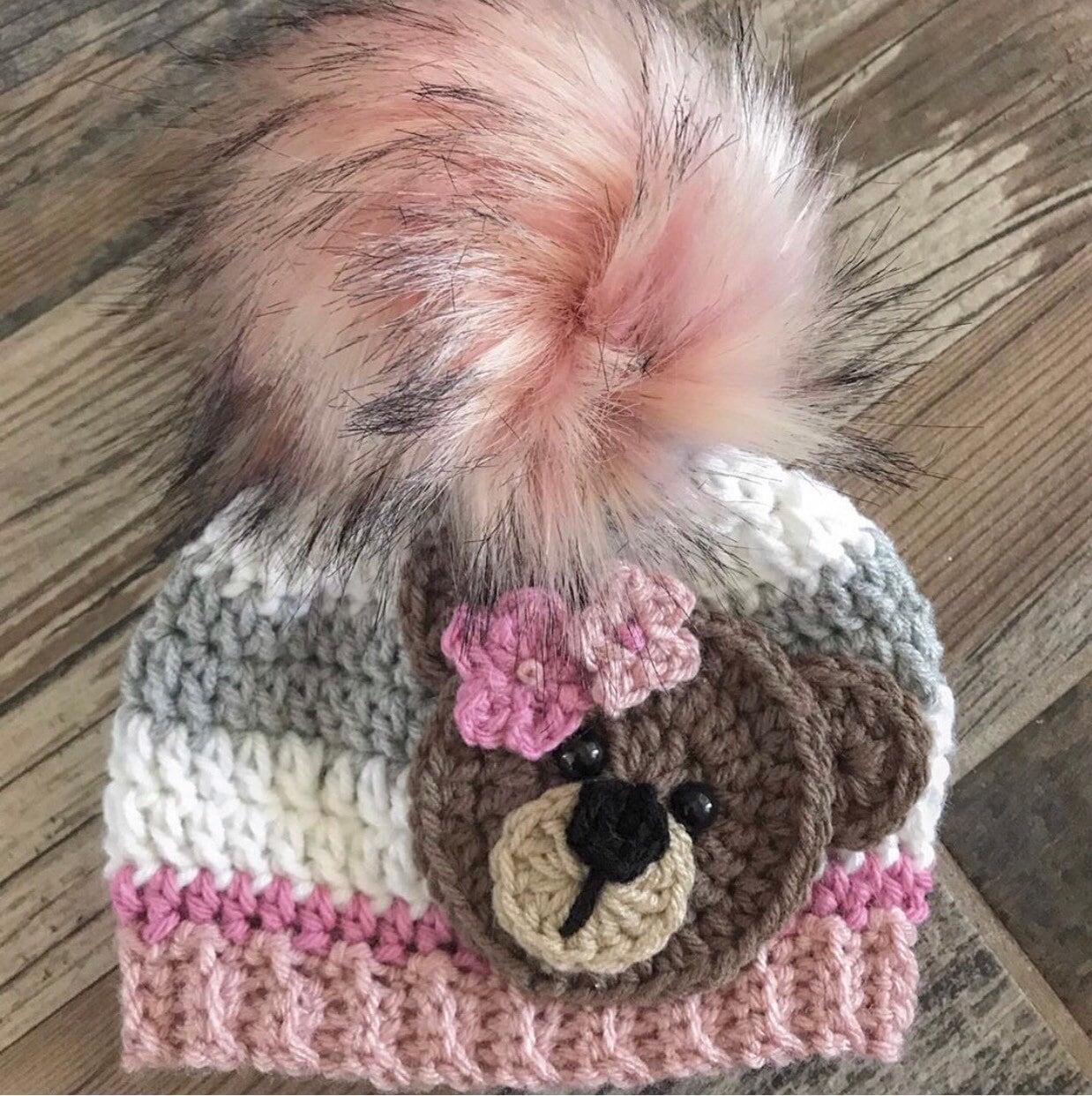 Crochet Baby Blanket Baby Blanket Handmade Baby Blanket Baby Bear