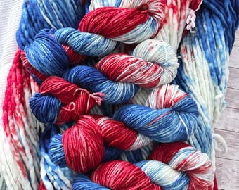 ROCKET POP - Hand Dyed Yarn - Nellas Cottage - Hand Dyed Fiber - Fiber Yarns - Yarn - Maker - Crochet - Knit - Knitting