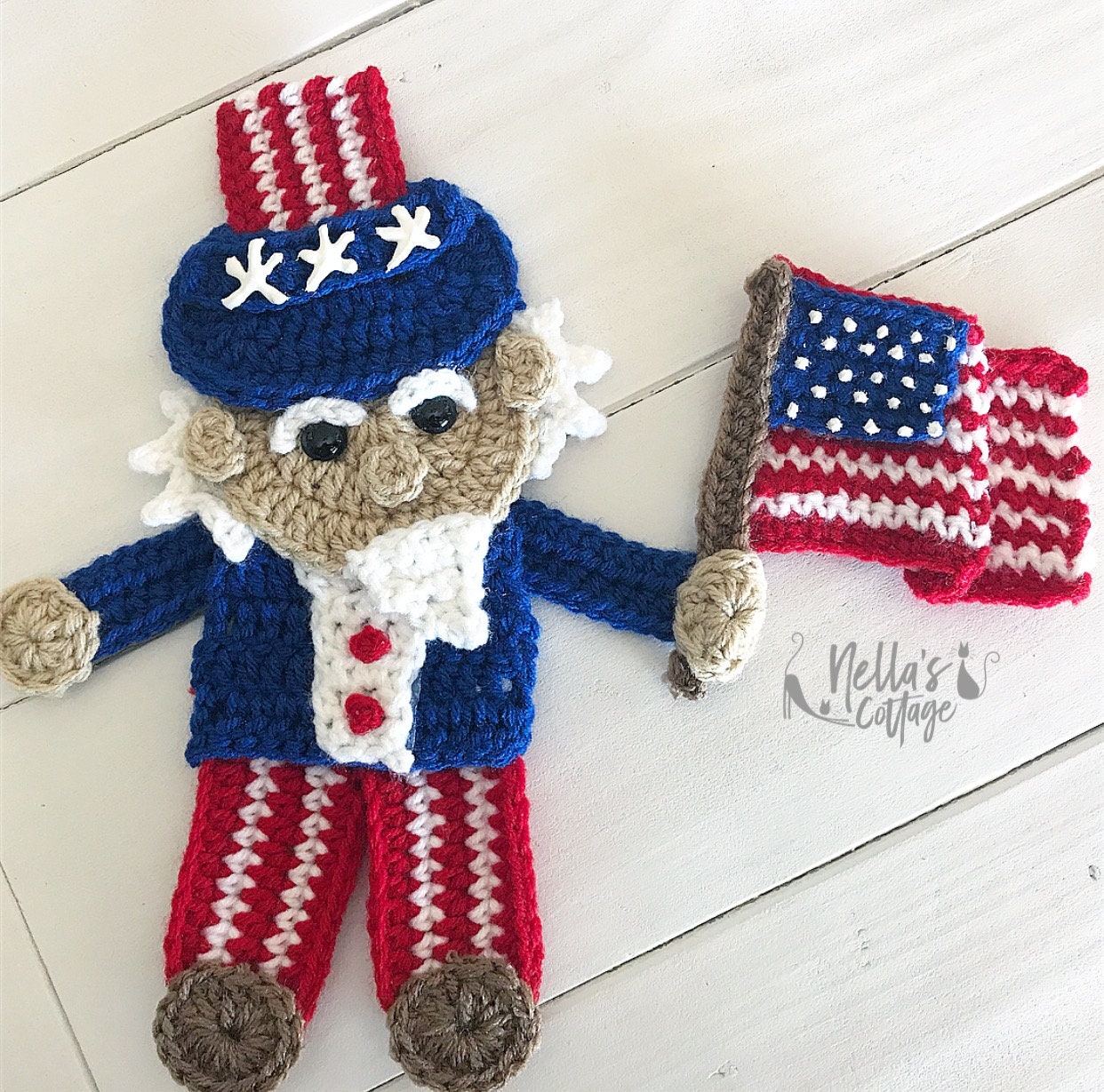 Crochet Pattern INSTANT PDF DOWNLOAD Uncle Sam Crochet Uncle Sam