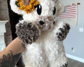Crocheted Highland Cow Plushie - Stuffed Animals - Nellas Cottage - Cow Toy - Baby Cow - Cow Plushie - Highland Cow - Crochet - Handmade