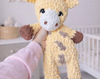 Crocheted Giraffe Plushie - Stuffed Animals - Nellas Cottage - Giraffe Toy - Baby Giraffe  - Giraffe Amigurumi - Crochet - Handmade