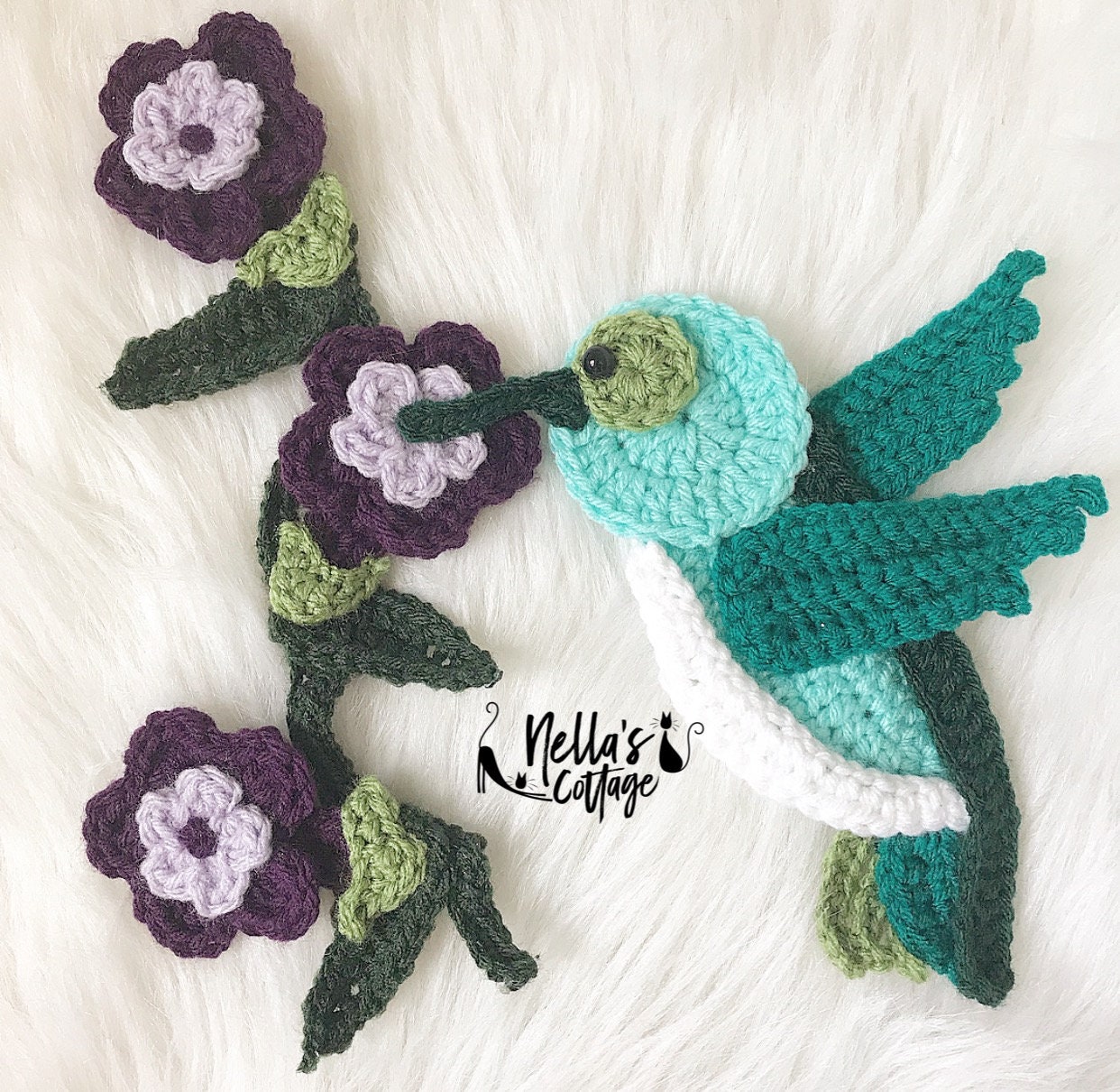 Crochet Pattern INSTANT PDF DOWNLOAD Nellas Cottage Hummingbird