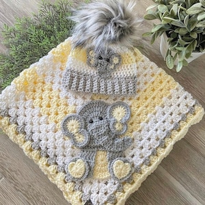 Crochet Baby Blanket Baby Blanket Handmade Baby Blanket Elephant Baby Blanket Crocheted Baby Blanket Baby Elephant Etsy Canada