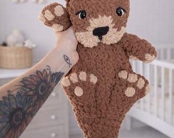 Handmade Crocheted Otter Snuggler