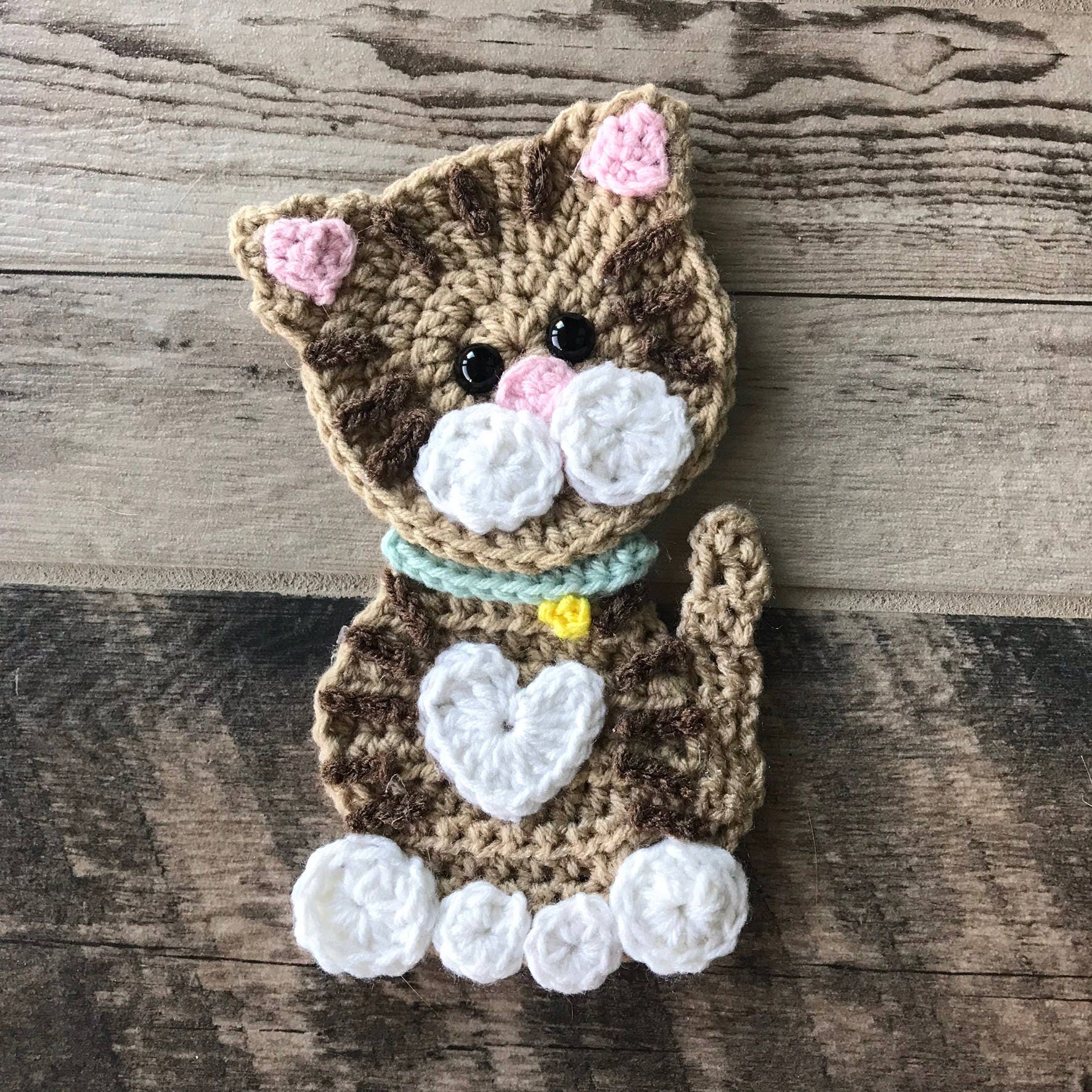 Crochet Pattern - INSTANT PDF DOWNLOAD - Pattern - Applique - Kitty