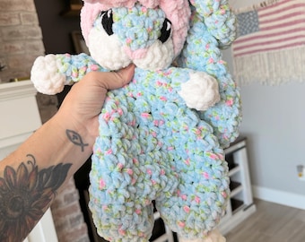 Crocheted Bunny Plushie - Stuffed Animals - Nellas Cottage - Bunny Toy - Baby Bunny - Bunny Plushie - Bunnie Amigurumi - Crochet - Handmade
