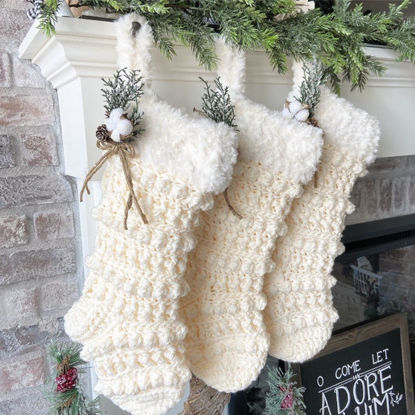 As Seen in the 2023 Holiday Crafts Edition of Better Homes & Gardens Magazine! ** Stockings - Luxury Christmas Stocking - Nellas Cottage