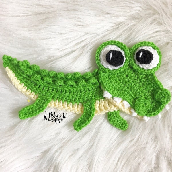 Crochet Pattern - INSTANT DOWNLOAD - Crochet Alligator - Nellas Cottage - Crochet - Alligator - Reptile - Crocodile - Crochet Reptile