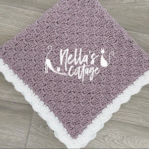 Patron au crochet - TÉLÉCHARGEMENT PDF IMMÉDIAT - Couverture pour bébé - Nellas Cottage - Couverture d'un coin à l'autre - Patron C2C - C2C