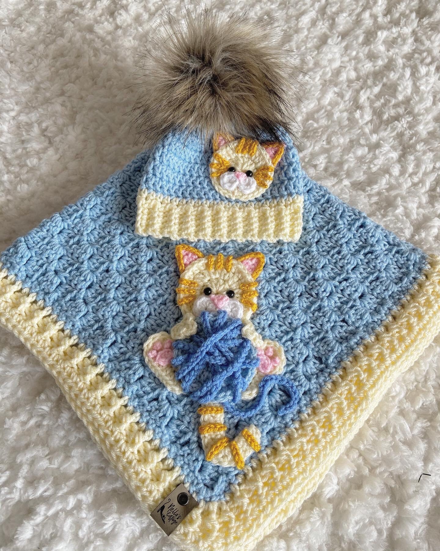 Crochet Baby Blanket Baby Blanket Handmade Baby Blanket Kitty