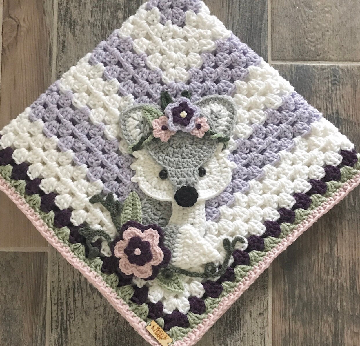 Crochet Baby Blanket Baby Blanket Handmade Baby Blanket Fox Baby