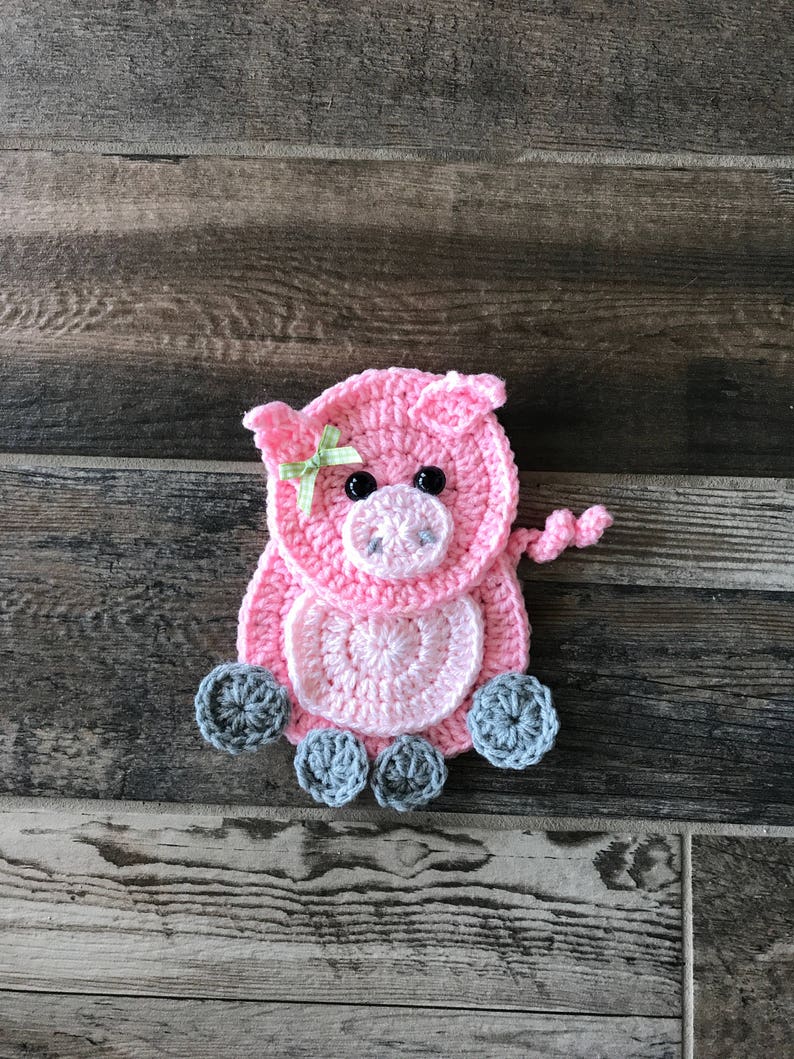 Crochet Pattern Farm Animal Patterns INSTANT PDF DOWNLOAD Crochet Appliques Applique Patterns Horse Cow Pig Duck Chicken zdjęcie 3