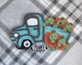 Crochet Pattern - Instant PDF DOWNLOAD - Christmas Truck - Christmas - Holiday Pattern - Christmas Pattern - Christmas Tree - Holidays