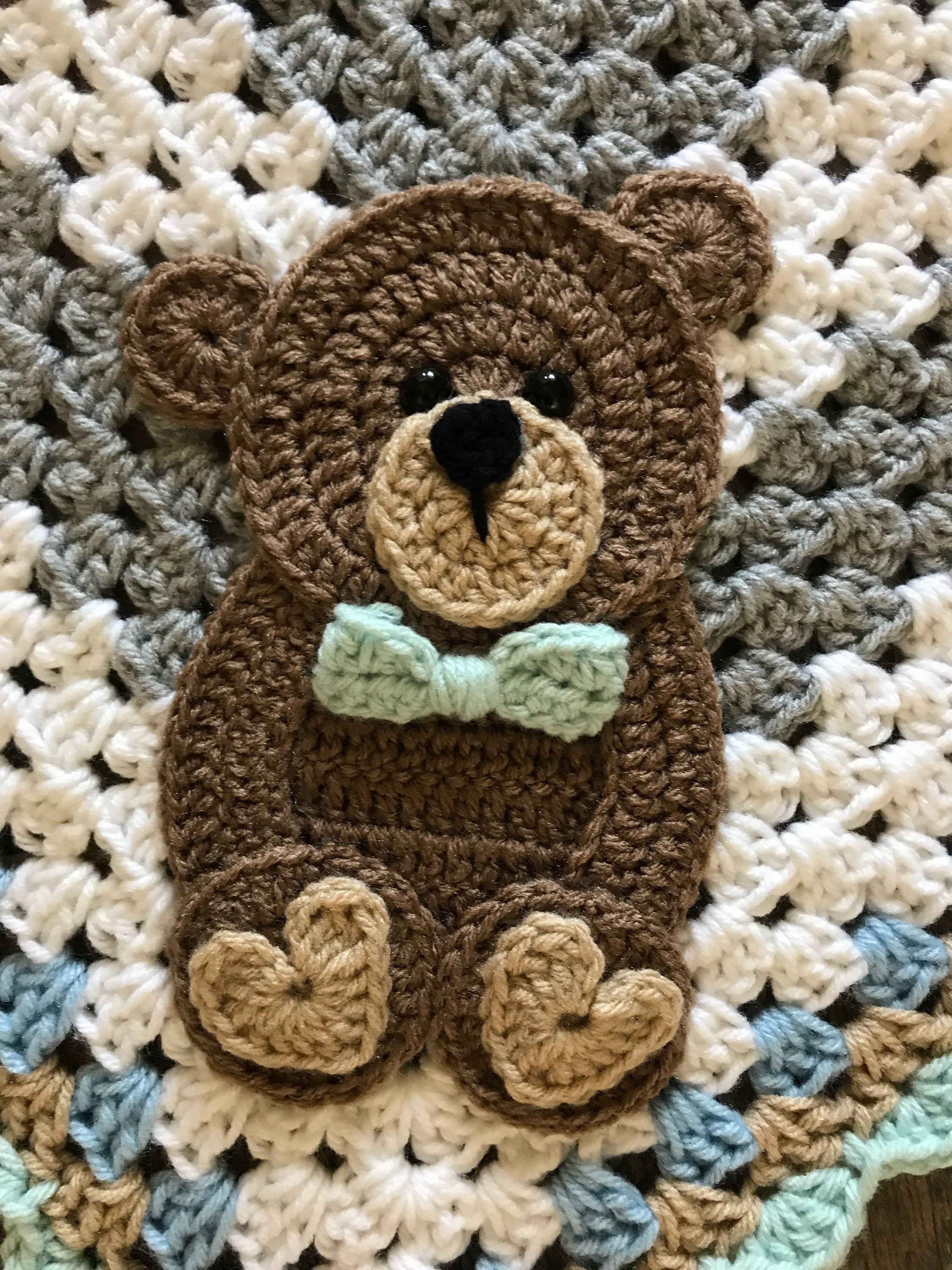 Crochet Baby Blanket Baby Blanket Handmade Baby Blanket Baby Bear