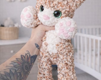 Crochet Kitty Plushie - Stuffed Animals - Nellas Cottage - Kitty Cat Toy - Baby Kitty - Kitty Snuggler - Crochet - Cat Snuggler - Kitty Cat