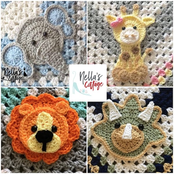 Crochet Zoo Animals - Zoo Animal Patterns - INSTANT PDF DOWNLOAD - Crochet Zoo Animal Patterns - Elephant Pattern - Lion Pattern - Giraffe