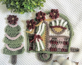 Crochet Pattern - Instant PDF DOWNLOAD - Nellas Cottage - Gingerbread House - Christmas - Crochet Christmas - Christmas Gingerbread House