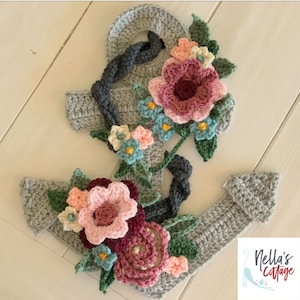 Nella&#39;s Exclusive - Crochet Pattern - INSTANT PDF DOWNLOAD - Crochet - Anchor - Crochet Anchor - Appliqué Pattern -Pattern -Crochet Pattern