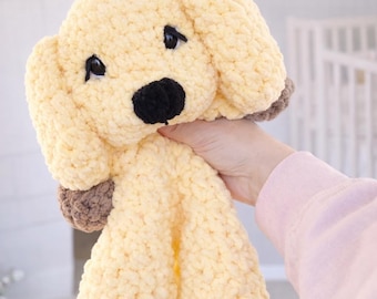 Crochet Puppy Plushie - Stuffed Animals - Nellas Cottage - Puppy Toy - Baby Puppy - Puppy Snuggler - Crochet - Puppy Snuggler - Puppy Dog