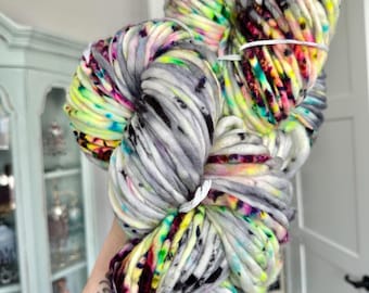 RADIOACTIVE- Hand Dyed Yarn - Nellas Cottage - Hand Dyed Fiber - Fiber Yarns - Yarn - Maker - Crochet - Knit - Knitting