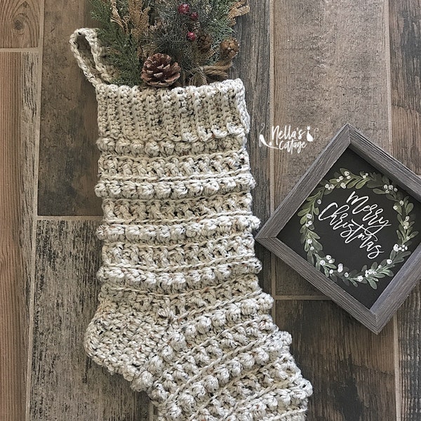Crochet Pattern - INSTANT PDF DOWNLOAD - Crochet Stocking Pattern - Stocking - Christmas Stocking - Christmas Pattern - Pattern - Amara