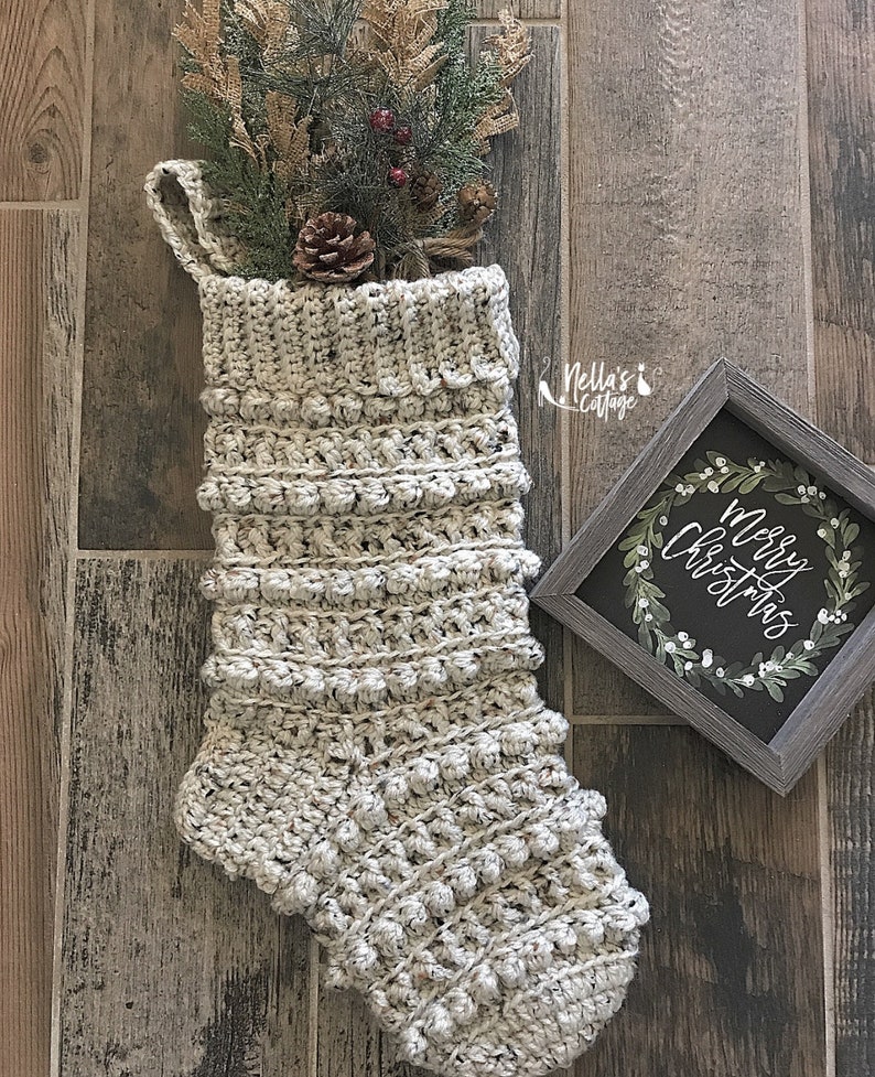 Crochet Pattern  INSTANT PDF DOWNLOAD  Crochet Stocking image 0